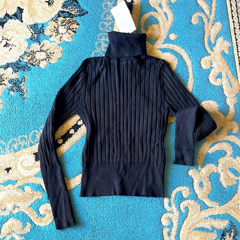 Zara Black High Collar Sweater